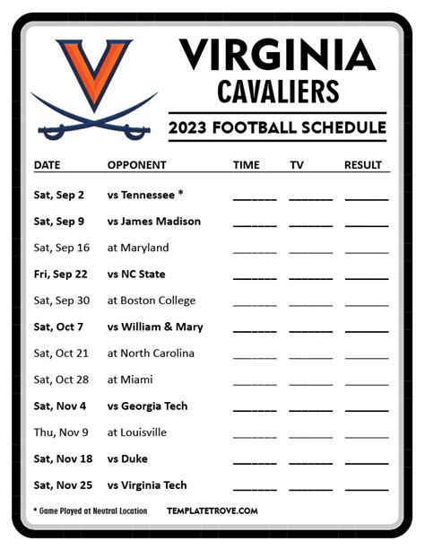 Virginia Tech Football Schedule 2024 Printable - Lola Sibbie