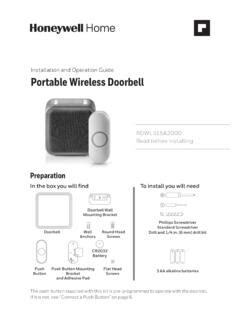 Installation and Operation Guide Portable Wireless Doorbell ...