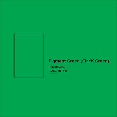 About Pigment Green (CMYK Green) - Color meaning, codes, similar colors ...