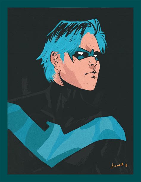 My first Nightwing fan art! (reference from a screenshot I took in ...