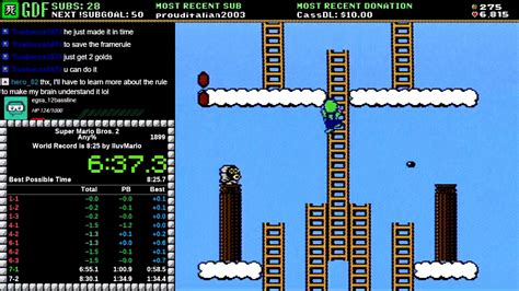 Super Mario Bros. 2 Any% Speedrun in 8m 25s (889ms) - 10/27/17 - YouTube