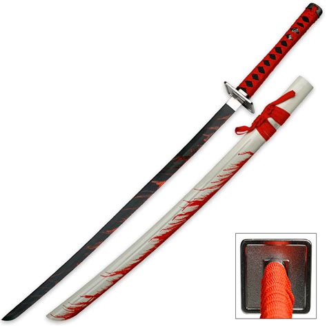 Blood Warrior White Katana Sword With Scabbard | BUDK.com - Knives ...