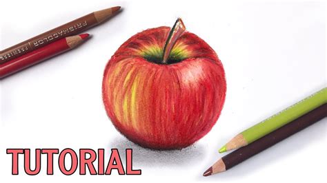 How To Draw An Apple | Color Pencil Tutorial - YouTube