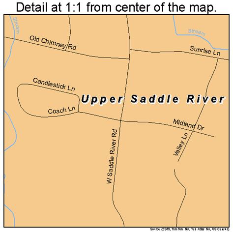 Upper Saddle River New Jersey Street Map 3475140