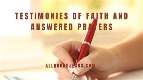 Testimonies of Faith Archives | All Round Jesus