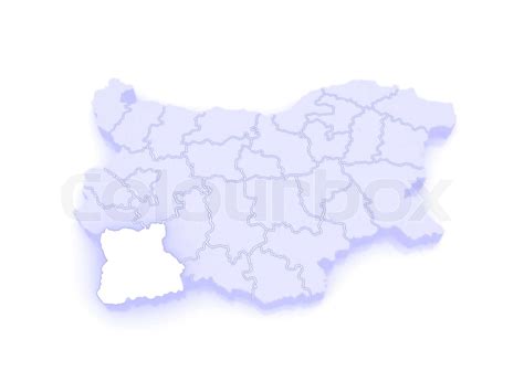 Map of Blagoevgrad Province. Bulgaria. | Stock image | Colourbox