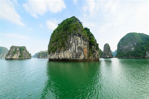 Premium Photo | Ha long bay, unique limestone rock islands and karst ...