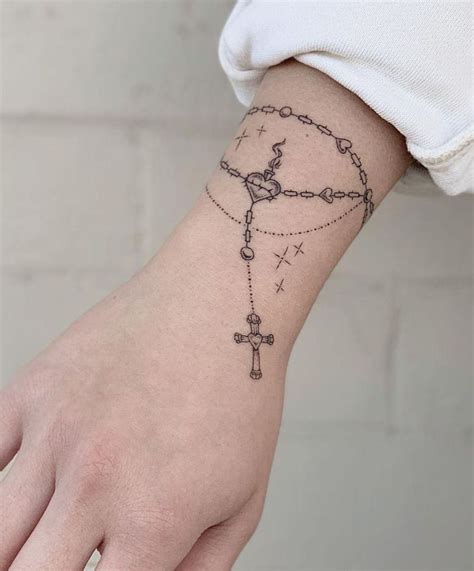 Rosary Tattoo Wrist