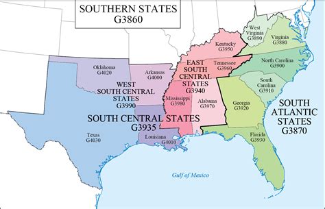 Map Of Southern States – Map Of The World