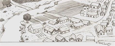 Medieval Village - Sketch by Betomelo on DeviantArt