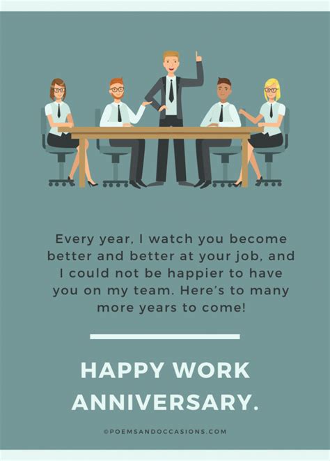 170 Fun Ways To Say Happy Work Anniversary To A Coworker | Poems and ...