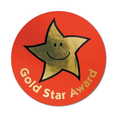 Gold Star Award Metallic Star Stickers - SuperStickers