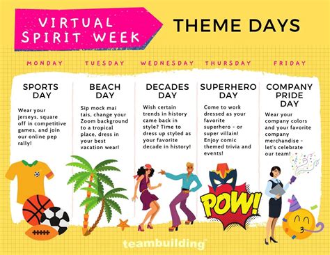 20 Fun Virtual Spirit Week Ideas, Games & Activities for Work