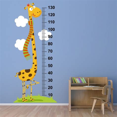 Cool Giraffe Height Chart Wall Sticker