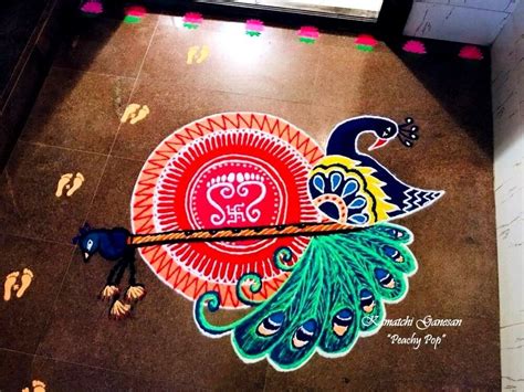 Krishna jayanthi Rangoli | Rangoli designs, Festival rangoli, Simple ...