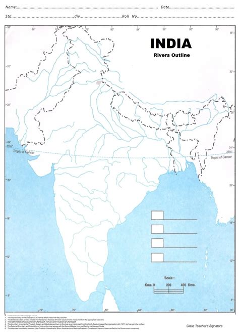 Buy India Rivers (100 Nos) Outline | A4 Size (100 s) | Multipurpose For ...