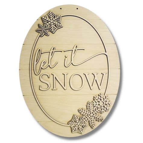 Let it Snow Sign DIY Kit | 18" Oval - Redbyrd Designs