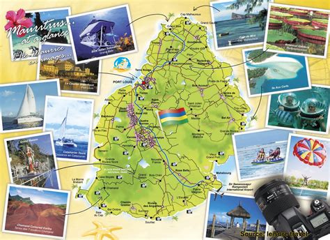 Map of Mauritius Holiday Attractions - Mauritius Attractions