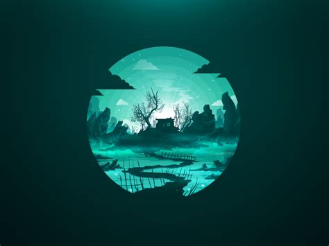 Swamp House | Illustration, Landscape illustration, Graphic design ...