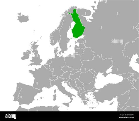 Map of Finland in Europe Stock Photo - Alamy