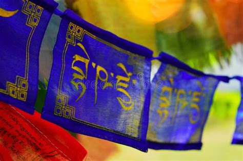 Colorful Buddhist Prayer Flags Stock Image - Image of buddhist, flag ...