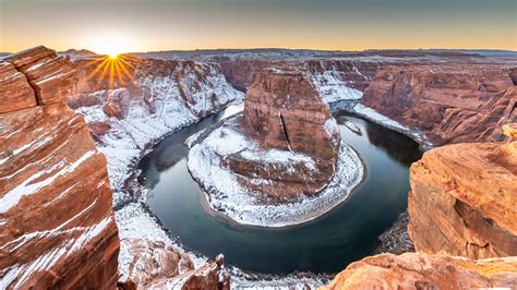 Horseshoe Bend in Winter | Sunset at the snow covered Horses… | Flickr