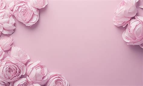 Premium AI Image | Pink roses on a pink background