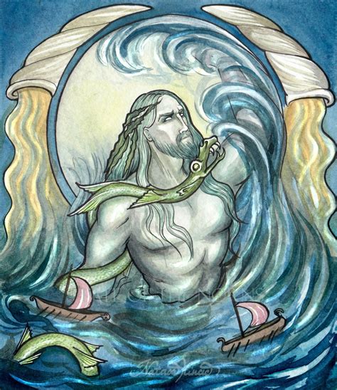 Ægir (Old Norse "sea") is a sea giant, god of the ocean and king of the ...