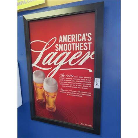 Budweiser American Lager Framed Poster