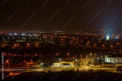 cityscape night city top view Stock Photo | Adobe Stock