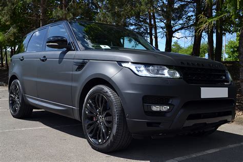 Range Rover Vogue Matte Black Front Angled - Reforma UK