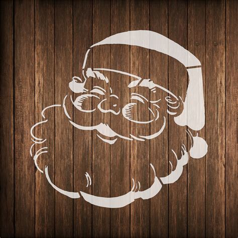 Christmas Stencil Santa Face Stencil Santa Claus Stencil - Etsy