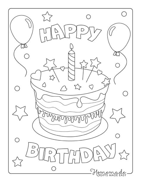 Birthday Coloring Pages Printable