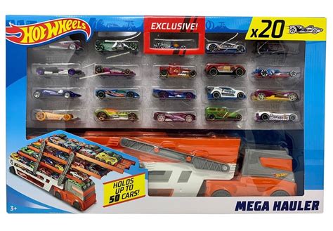 Hot Wheels Mega Hauler Truck with 20 Cars Exclusive Set - Walmart.com ...