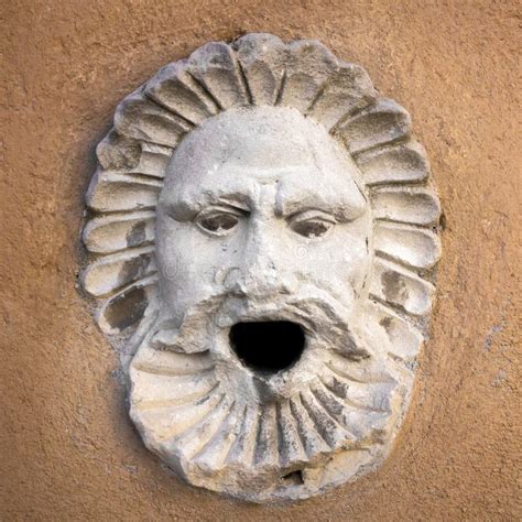 Sculpture of the Mouth of Truth in Rome Stock Image - Image of classic ...