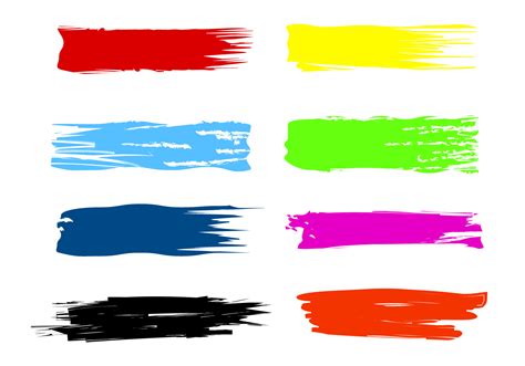 Paint Streak Brush Vectors - Download Free Vector Art, Stock Graphics ...