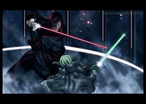 an image of darth vader and yoda in the sky