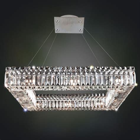 Sparkling Crystal Block Square Chandelier - 12 Light | Square ...