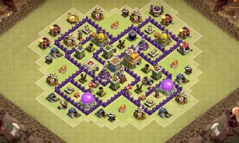 TH7 War Base & Farming Base Layouts 2017 | Clash Of Clans | TEC Clashzz ...