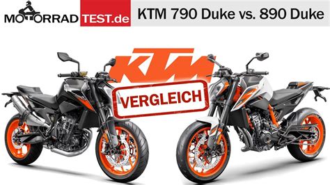 Vergleich KTM 790 Duke vs KTM 890 Duke - YouTube