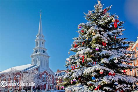 Christmas tree in Market Square, downtown Portsmouth, NH, USA | TMS ...