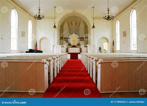 Congregational Church Interior, Fairfield, Connecticut Editorial Stock ...