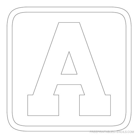 Letter A Stencil Printable