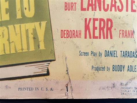 From Here To Eternity (1953) – Original Lobby Card Movie Poster ...