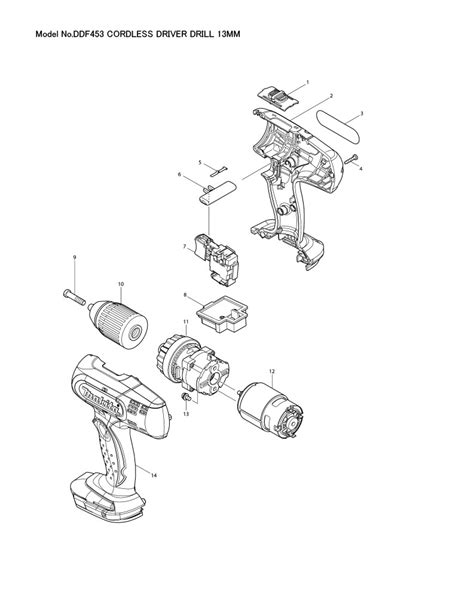 Part Diagram: DDF453RME/ RFE/ SYE/ Z - Makita.my