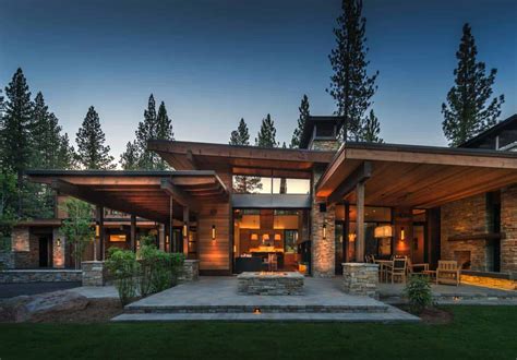 Mountain modern home in Martis Camp with indoor-outdoor living