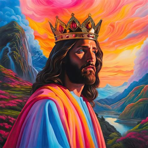 Premium Photo | Digital art painting of Jesus Christ The King