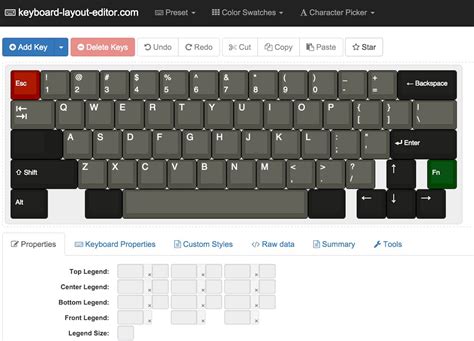 Keyboard Layout Editor - Create your own keyboard layout or colorscheme ...