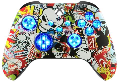 MODS + LEDs Sticker Bomb Rapid Fire Modded Controller for Xbox Series X ...