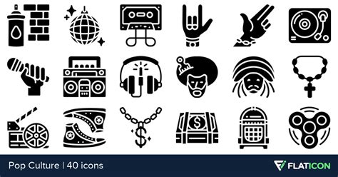 40 free vector icons of Pop Culture designed by Smashicons | Pop ...